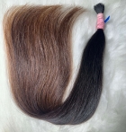 Cabelo Brasileiro Liso Castanho 55 CM 60 Gramas