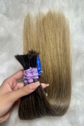 Cabelo Brasileiro Loiro Mesclado 45 CM 104 Gramas